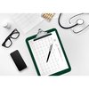 Better Office Products Plastic Clipboards, Durable, 12.5 x 9 Inch, Standard Metal Clip, Green, 12PK 45118